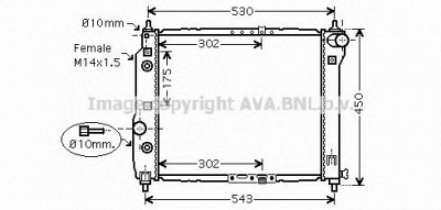 AVA QUALITY COOLING dw2069 -  Радиатор, охлаждение двигателя